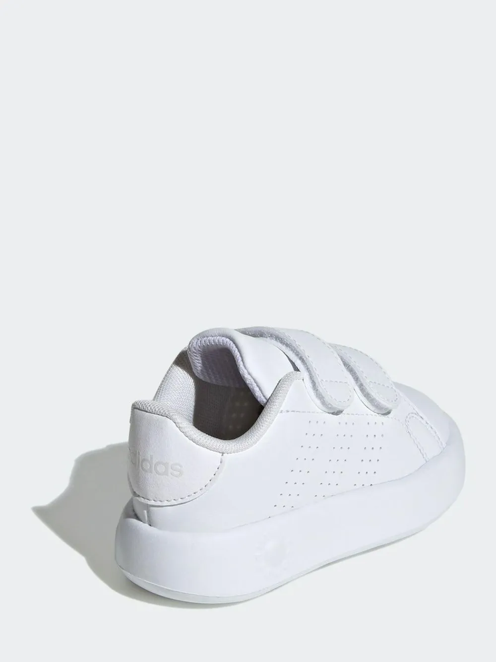 adidas White Advantage Hook and Loop Infant Trainers^ First Shoes
