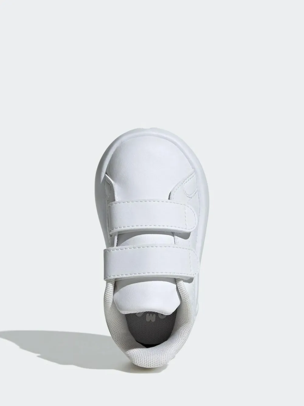 adidas White Advantage Hook and Loop Infant Trainers^ First Shoes
