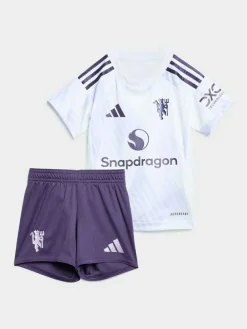 adidas White Baby Kids Manchester United 25/26 Away Kit^ Shorts