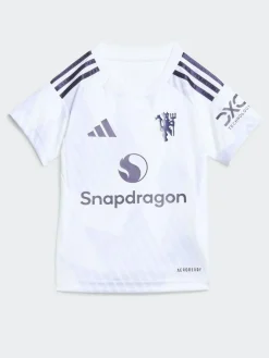 adidas White Baby Kids Manchester United 25/26 Away Kit^ Shorts