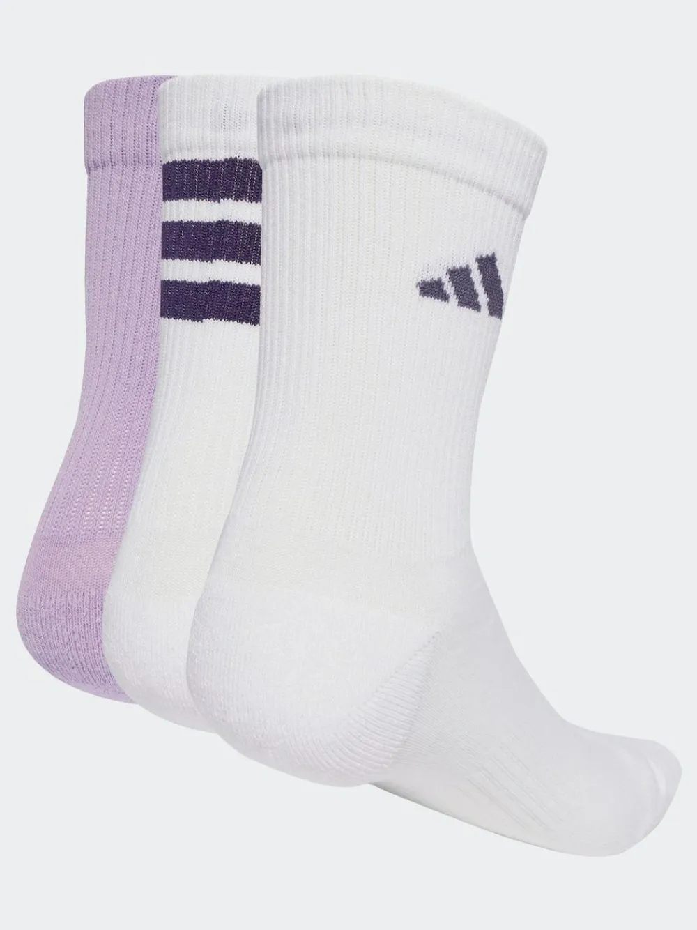 adidas Logo Socks 3 Pack White Ecru