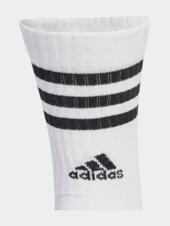 adidas White Ecru 3-Stripe Crew Length Socks 3 Pack^ Socks|Socks