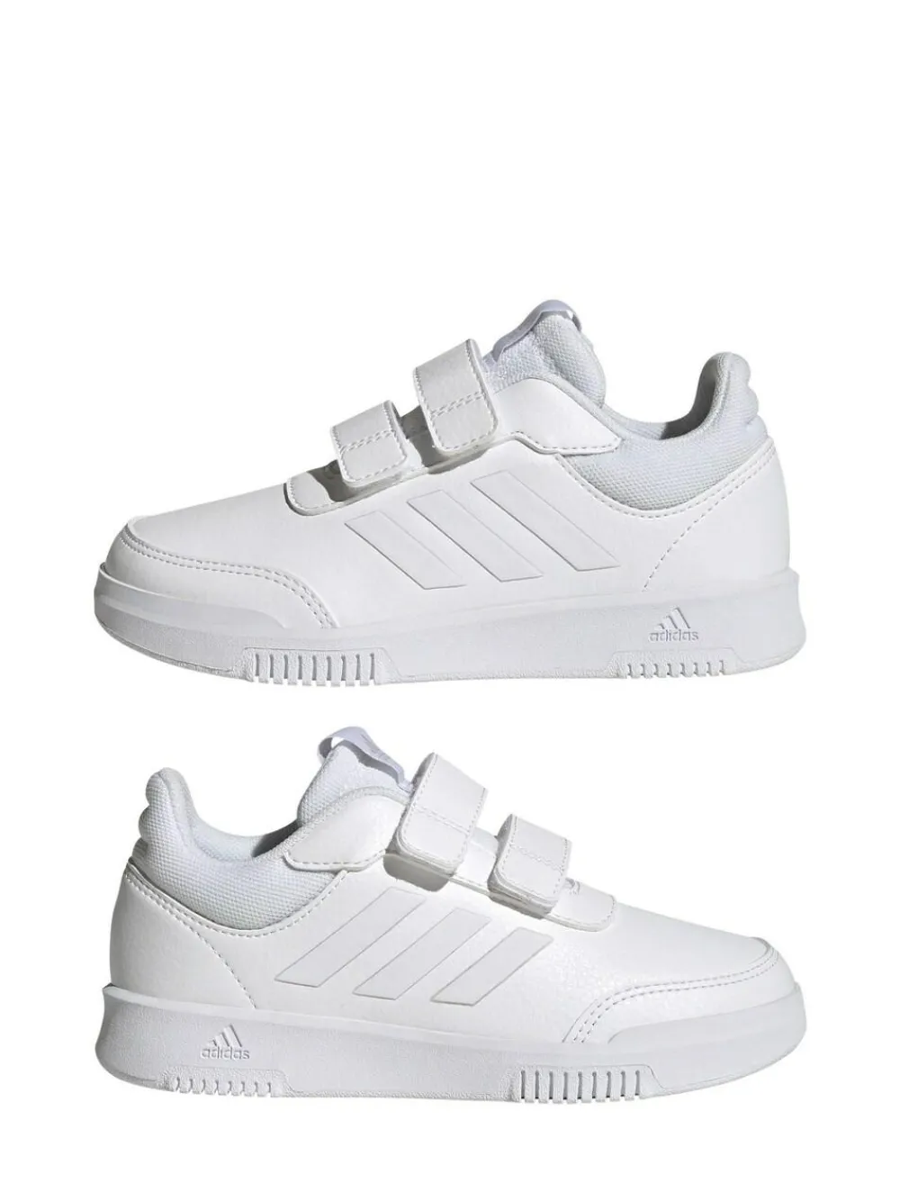 adidas White Hook and Loop Tensaur Kids Trainers^BOY Sneakers|Sneakers