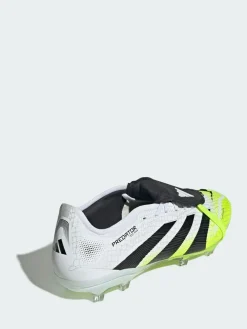 adidas White Predator Pro Fold-Over Tongue Firm Ground Boots^ Soccer Cleats