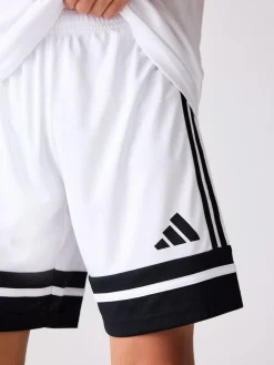 adidas White Squadra 25 Kids Shorts^BOY Shorts|Shorts & Skirts