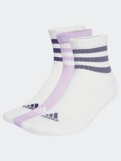 Outlet adidas 3-Stripes Cushioned Sportswear Low Cut Socks 3 Pack White