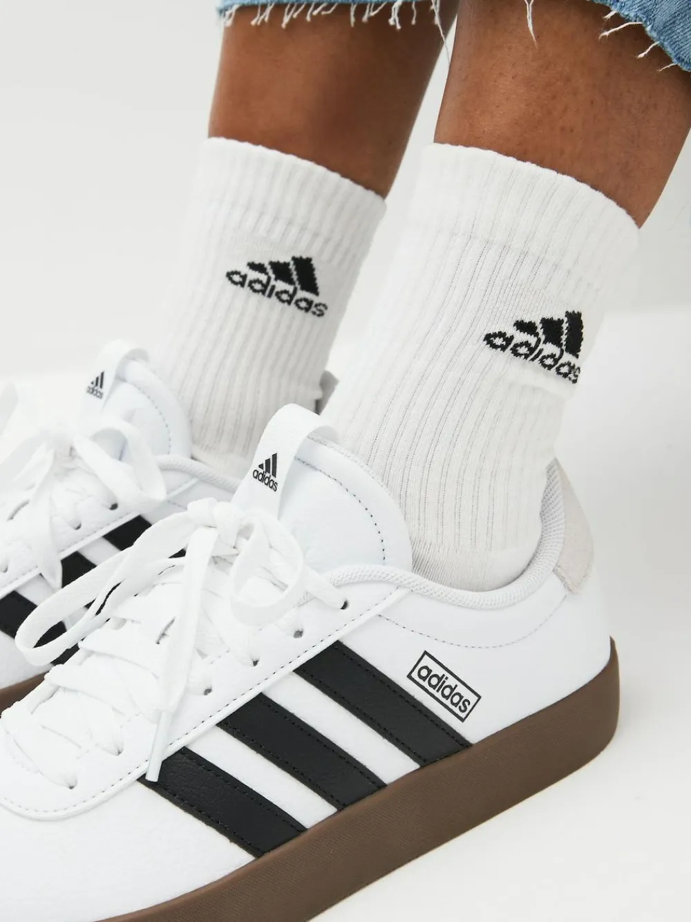 Discount adidas White/Black VL Court 3.0 Trainers