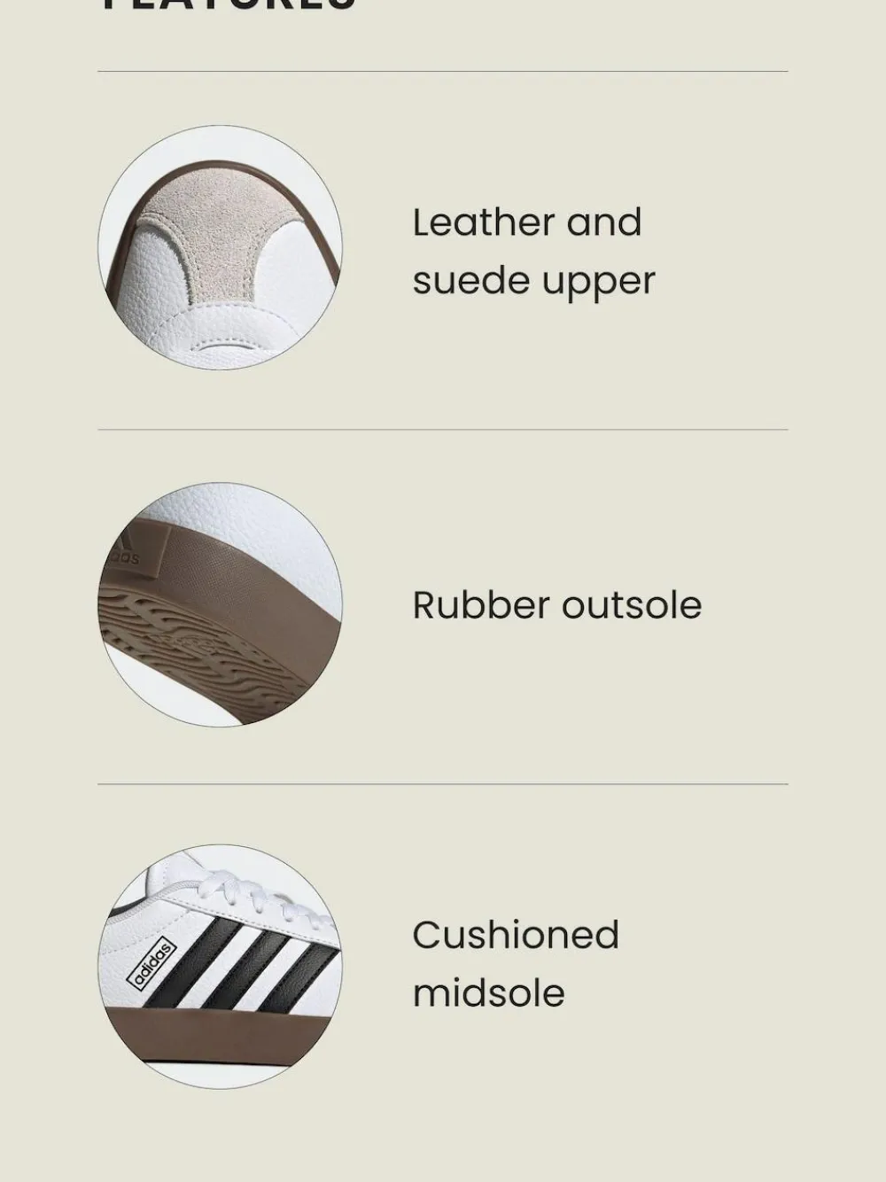 Discount adidas White/Black VL Court 3.0 Trainers