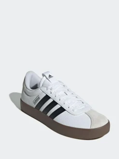adidas White/Black VL Court Trainers^ Sneakers