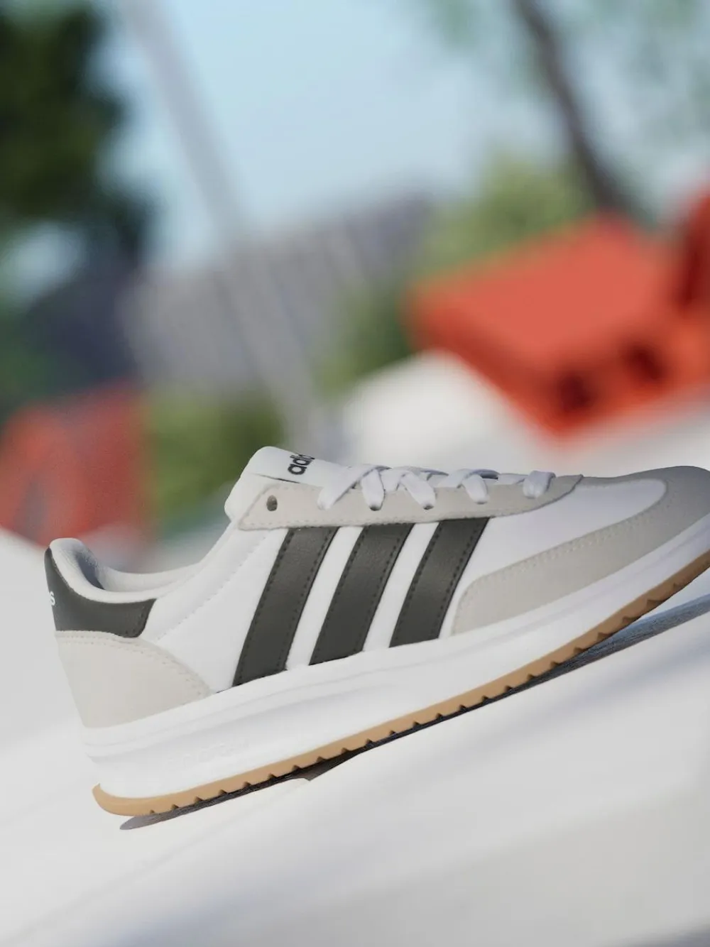 Clearance adidas White/Black/Grey Run 70s 2.0 Lace Junior Trainers