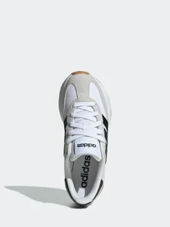 Clearance adidas White/Black/Grey Run 70s 2.0 Lace Junior Trainers