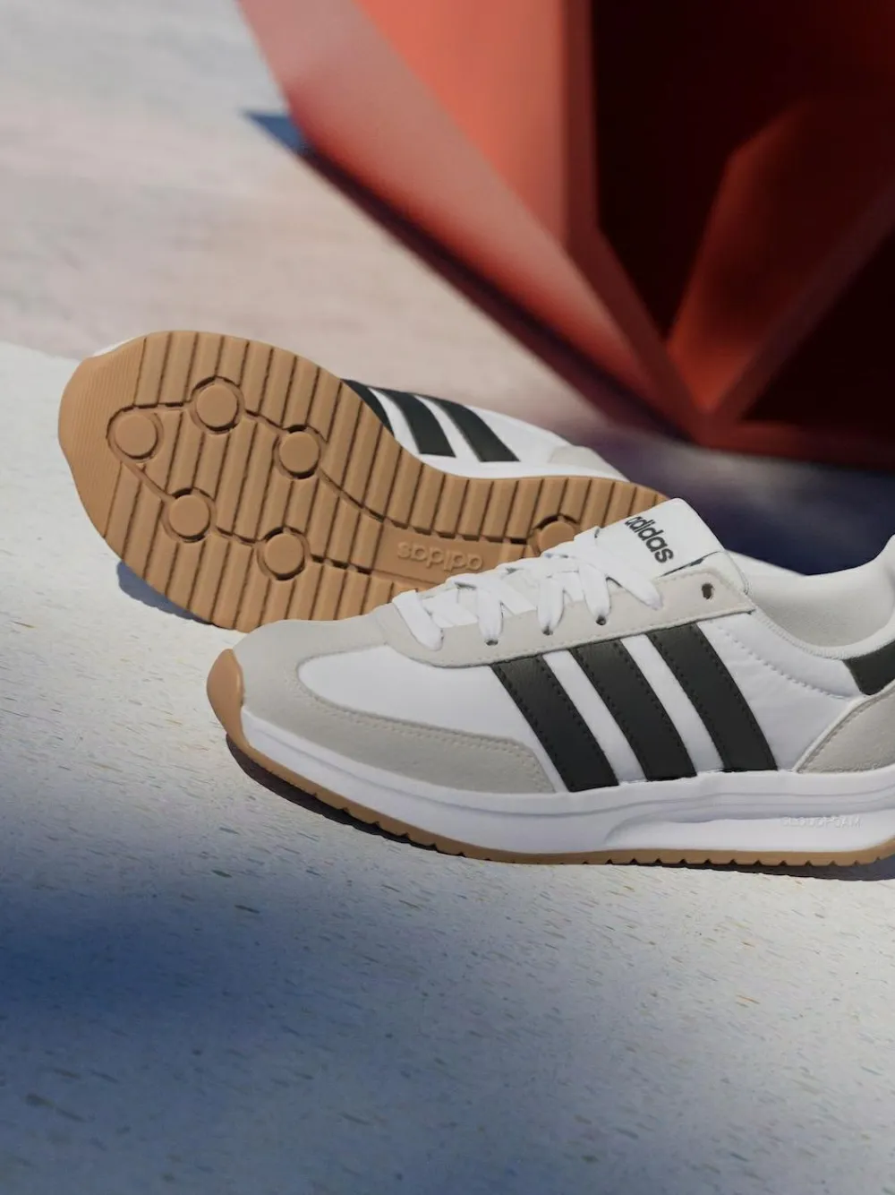 Clearance adidas White/Black/Grey Run 70s 2.0 Lace Junior Trainers