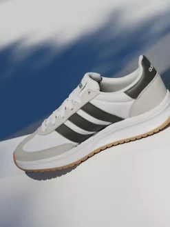 Clearance adidas White/Black/Grey Run 70s 2.0 Lace Junior Trainers