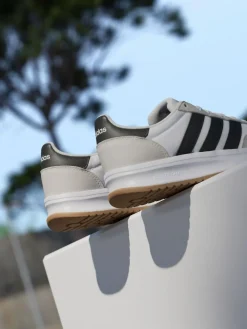 Clearance adidas White/Black/Grey Run 70s 2.0 Lace Junior Trainers