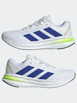 adidas White/Blue Galaxy 7 Running Trainers^ Sneakers