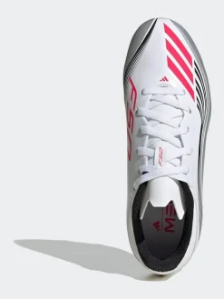 adidas White/Blue Kids F50 Messi League Firm/Multi Ground Boots^ Soccer Cleats