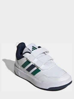 New adidas White/Green Tensaur Sport 3.0 Kids Trainers