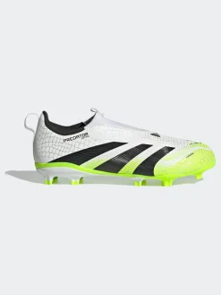 adidas White/Lemon Kids Predator League Laceless Firm/Multi Ground Boots