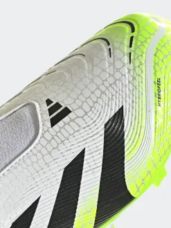 adidas White/Lemon Kids Predator League Laceless Firm/Multi Ground Boots