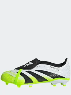 Discount adidas White/Lemon Kids Predator League Fold-Over Tongue Firm/Multi Ground Boots