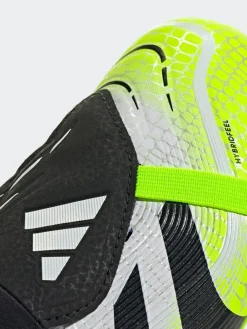 Discount adidas White/Lemon Kids Predator League Fold-Over Tongue Firm/Multi Ground Boots