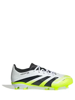 adidas White/Lemon Kids Predator League Firm/Multi Ground Boots^ Soccer Cleats