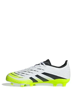 adidas White/Lemon Kids Predator League Firm/Multi Ground Boots^ Soccer Cleats