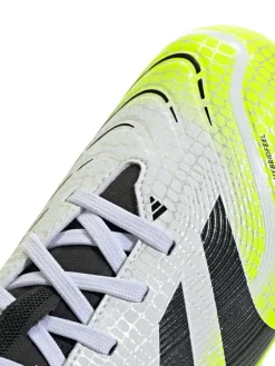 adidas White/Lemon Kids Predator League Firm/Multi Ground Boots^ Soccer Cleats