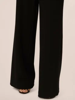 Adrianna Papell Black Knit Crepe Jumpsuit^Women Jumpsuits & Playsuits