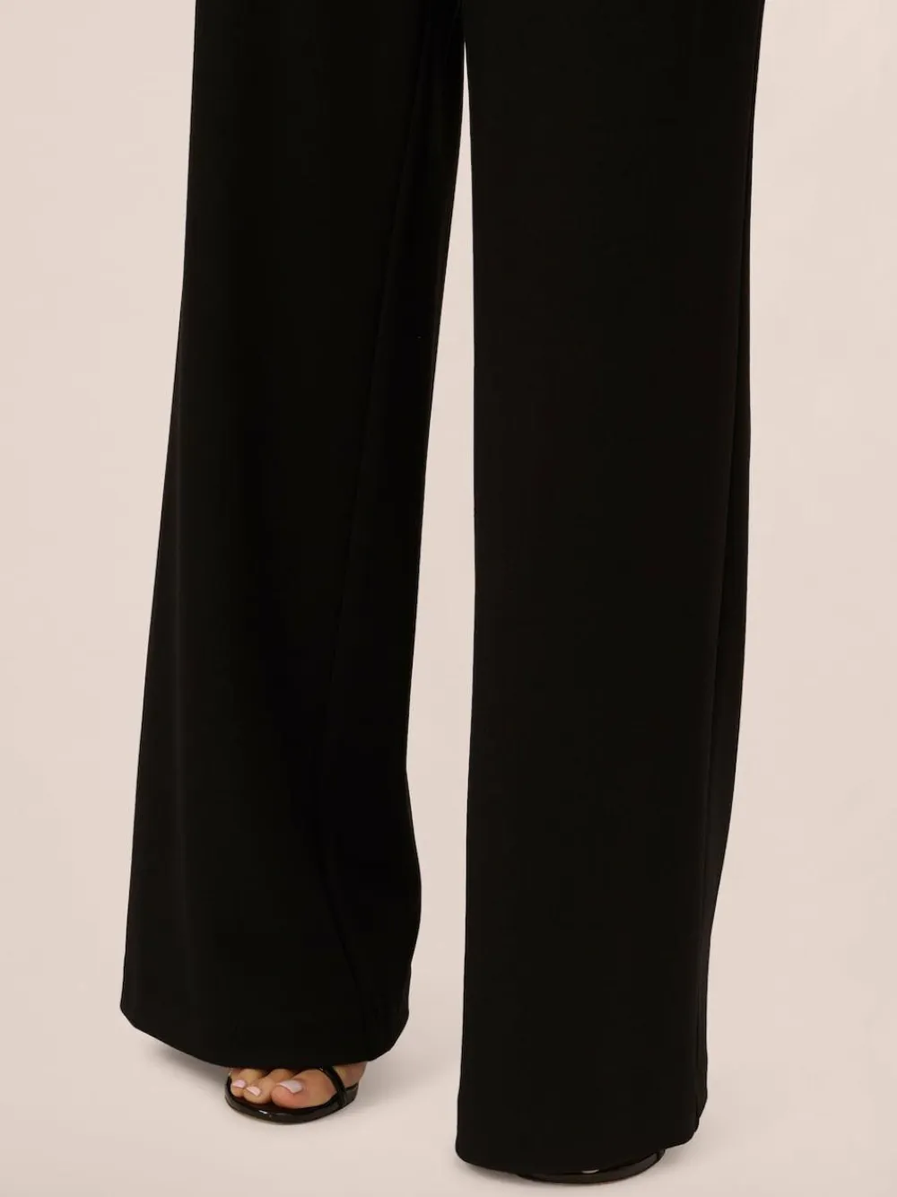 Adrianna Papell Black Knit Crepe Jumpsuit^Women Jumpsuits & Playsuits