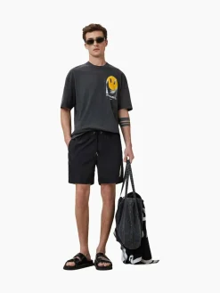 Clearance All Saints AllSaints Black Party Wave Swim Shorts