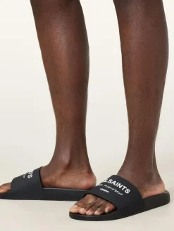 Outlet All Saints AllSaints Underground Sliders Black