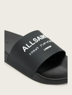 Outlet All Saints AllSaints Underground Sliders Black