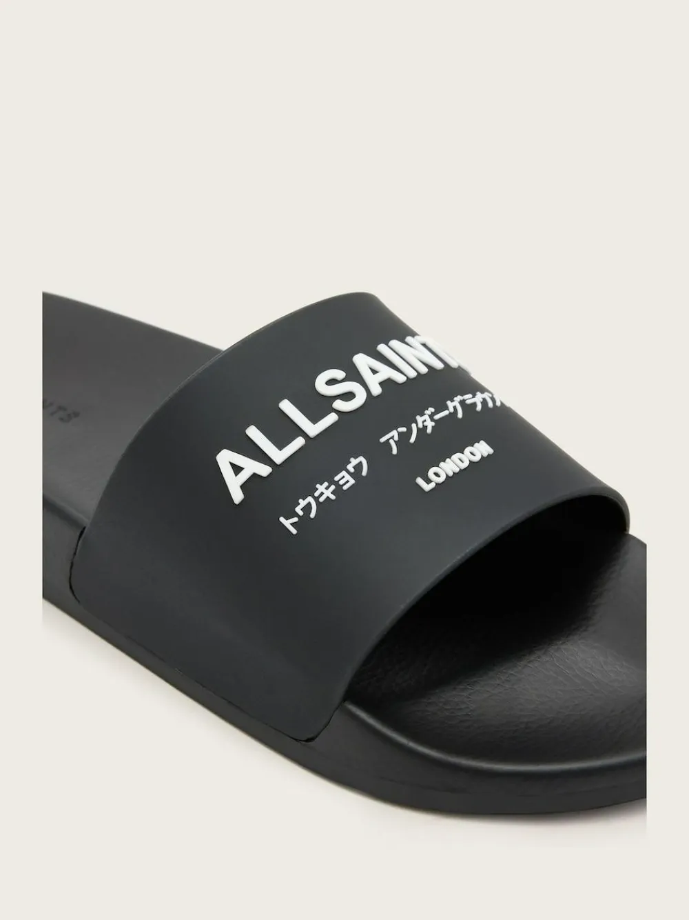 Outlet All Saints AllSaints Underground Sliders Black
