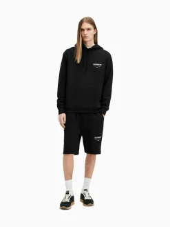 Online All Saints AllSaints Black Underground Black Relaxed Fit Sweatshorts