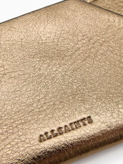 Clearance All Saints AllSaints Hex Cardholder Gold