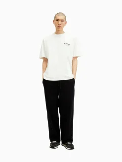 All Saints AllSaints White Underground Oversized Cotton Crew Neck T-Shirt