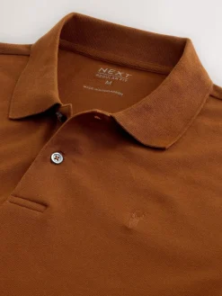 Hot Next Amber Orange Regular Fit Short Sleeve Pique Polo Shirt