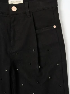 Discount Angel & Rocket Black Aylie Beaded Barrel Leg Jeans