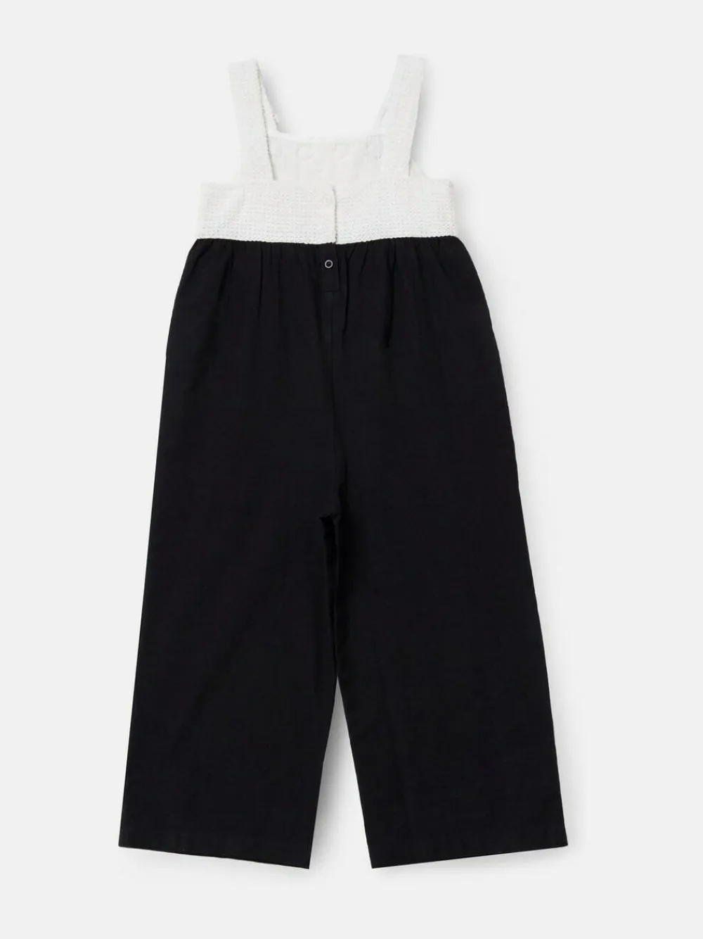 Angel & Rocket Black Illiana Crochet Linen Jumpsuit