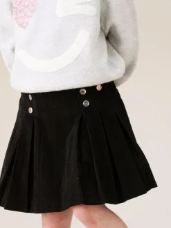 Online Angel & Rocket Black Lucile Cord Pleated Skirt