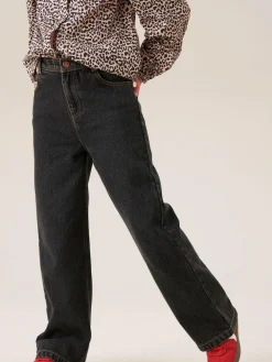 Angel & Rocket Black Piper Leopard Print Star Applique Wide Leg Jeans^ Jeans