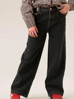 Angel & Rocket Black Piper Leopard Print Star Applique Wide Leg Jeans^ Jeans