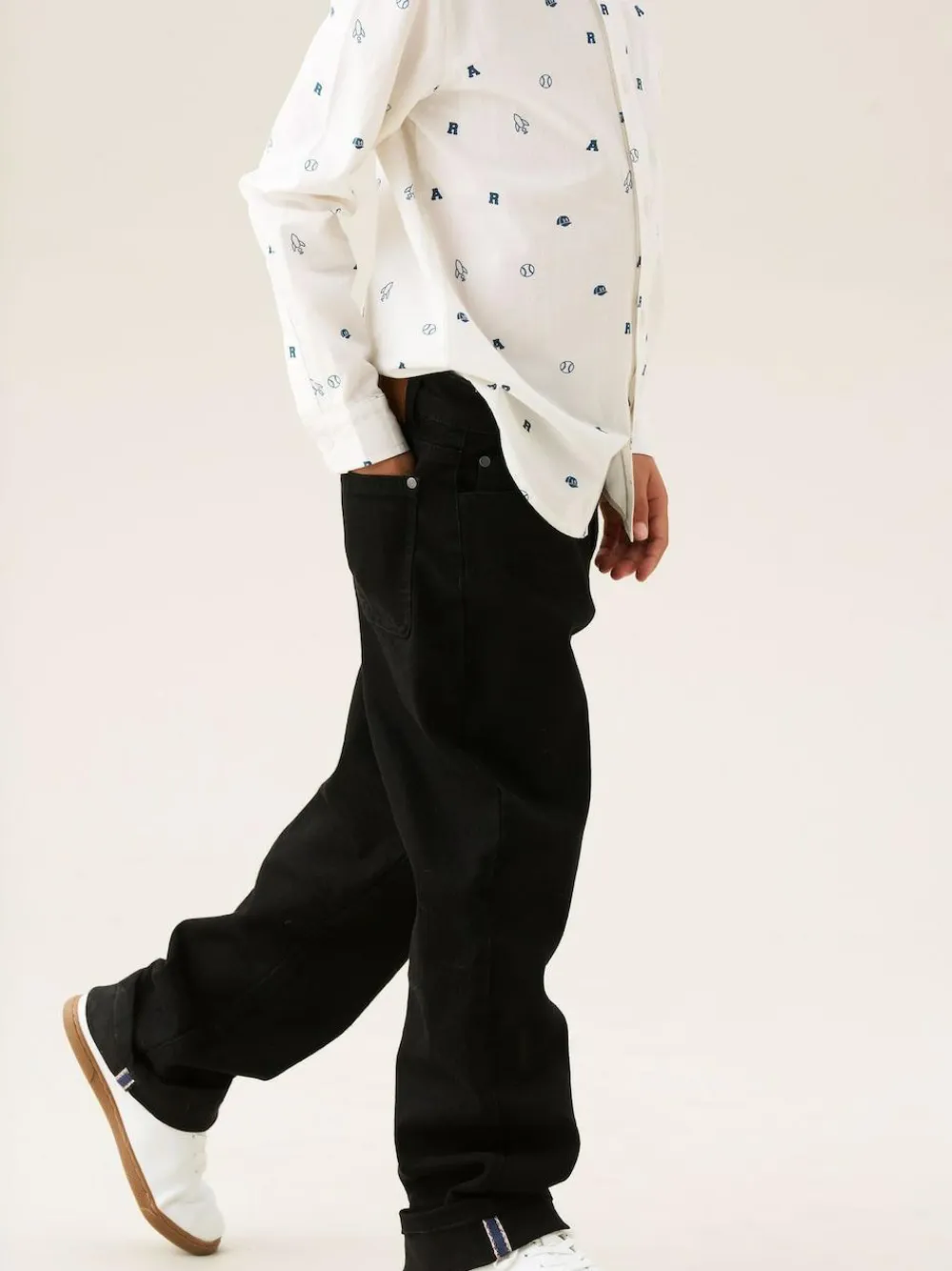 Outlet Angel & Rocket Black Straight Fit Eli Selvedge Jeans