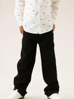 Outlet Angel & Rocket Black Straight Fit Eli Selvedge Jeans