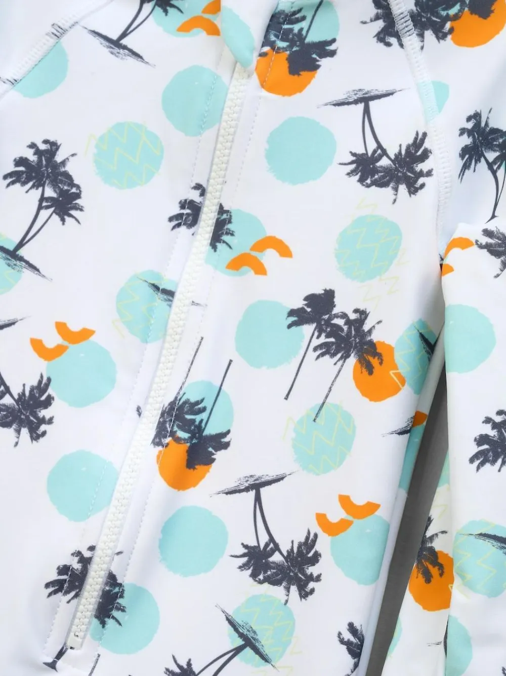 Outlet Angel & Rocket Blue Brody Blue Sunsafe Print Toddler Swimsuit