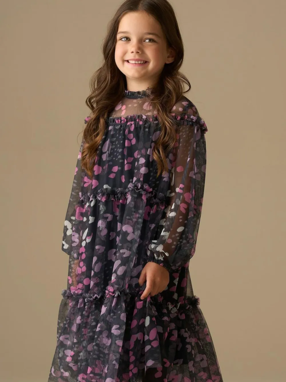 Angel & Rocket Blue Cara Printed Mesh Dress^ Occasionwear