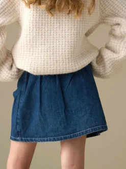 Angel & Rocket Blue Casey Denim Bow Aline Skirt^ Shorts & Skirts