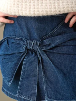 Angel & Rocket Blue Casey Denim Bow Aline Skirt^ Shorts & Skirts