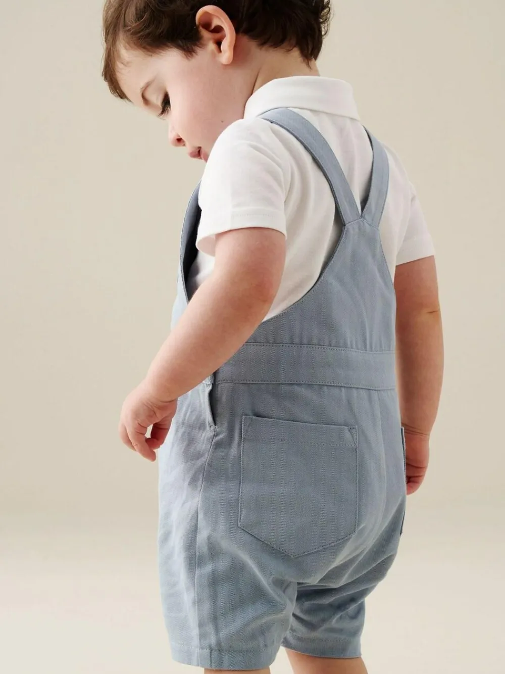 Angel & Rocket Blue Jaxson Dungaree Shorts Set^BOY Dungarees